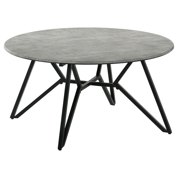 Hadi 2-piece Round SmartTop™ Coffee and End Table Set Cement