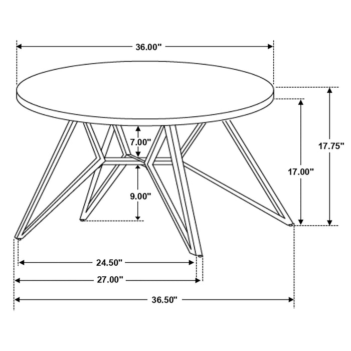 Hadi 2-piece Round SmartTop™ Coffee and End Table Set Cement