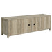 CoasterEssence Madra 2-door 79-inch TV stand in distressed pine engineered wood
