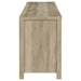 CoasterEssence Madra 2-door 79-inch TV stand in distressed pine engineered wood
