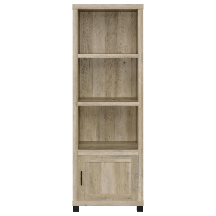 CoasterEveryday Sachin 3-piece 79-inch antique pine TV entertainment center with shelves and storage compartments, wood finish.
