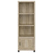 CoasterEveryday Sachin 3-piece 79-inch antique pine TV entertainment center with shelves and storage compartments, wood finish.