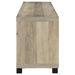 CoasterEssence Sachin 4-door 79-inch TV stand in distressed pine engineered wood