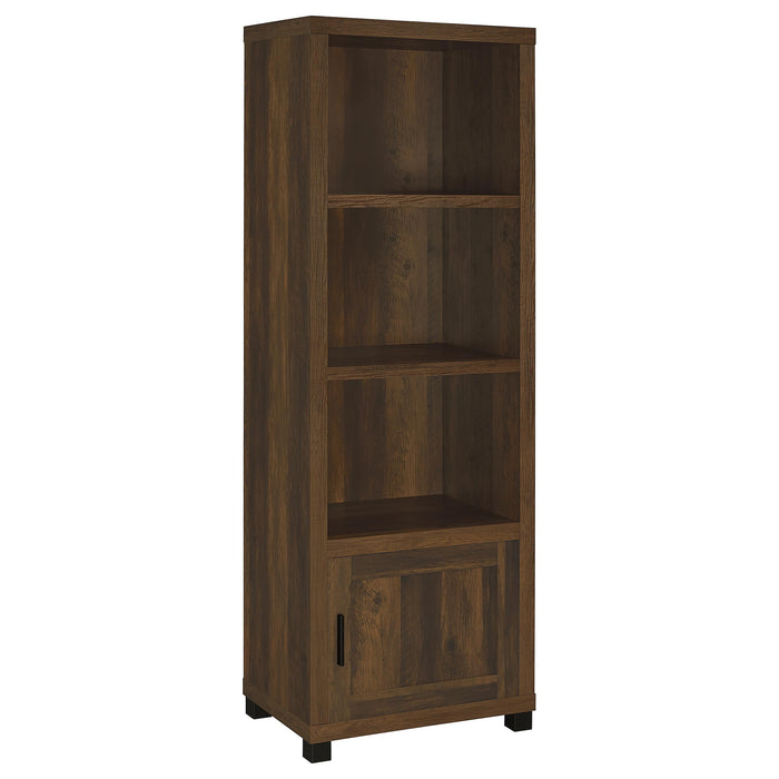 Dark pine Sachin 3-piece 79-inch TV entertainment center by CoasterEveryday, featuring shelves and storage compartments.