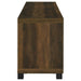 Dark pine Sachin 4-door engineered wood TV stand by CoasterEssence, 79 inches, with ample storage and sleek modern design.
