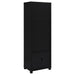 Black Sachin 3-piece entertainment center with 79-inch TV stand and storage shelves by CoasterEveryday furniture set