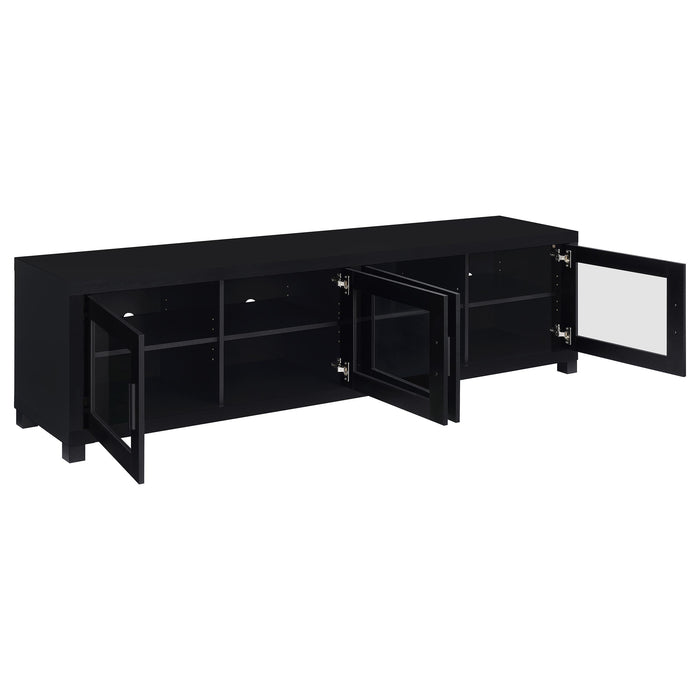 Sachin 3-piece Entertainment Center 79-inch TV Stand Black