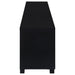 Black Sachin 3-piece entertainment center with 79-inch TV stand and storage shelves by CoasterEveryday furniture set.