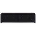 Black 3-piece Sachin entertainment center with 79-inch TV stand and storage cabinets, modern furniture from CoasterEveryday.