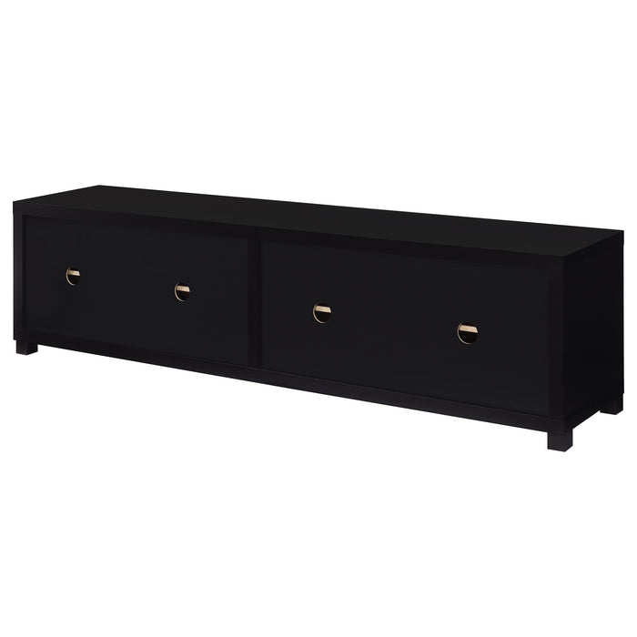 Sachin 3-piece Entertainment Center 79-inch TV Stand Black
