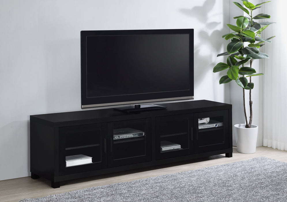 Sachin 4-door Engineered Wood 79-inch TV Stand Black