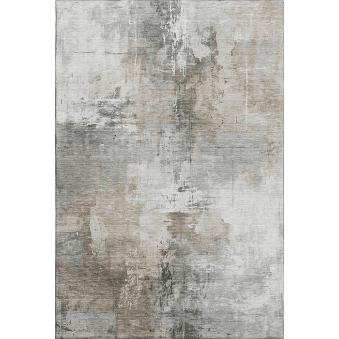 10' X 14' Abstract Washable Area Rug With UV Protection (696674) - Ivory / Gray / Beige
