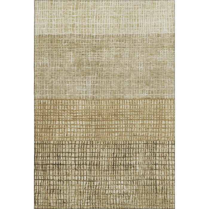 10' X 14' Geometric Washable Area Rug With UV Protection (705017) - Brown / Beige