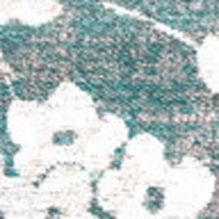 7' X 9' Oriental Washable Area Rug With UV Protection (609908) - Blue / White