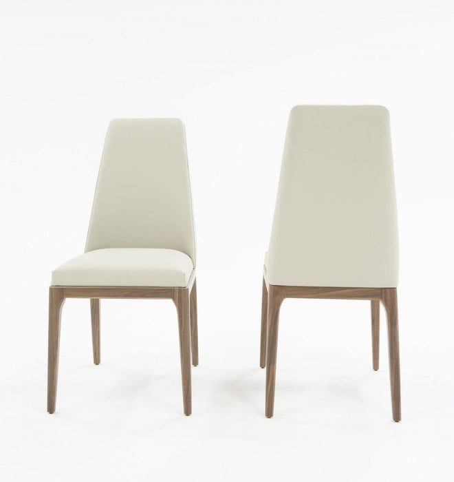 Dining Chairs (Set of 2) - Gray / Walnut