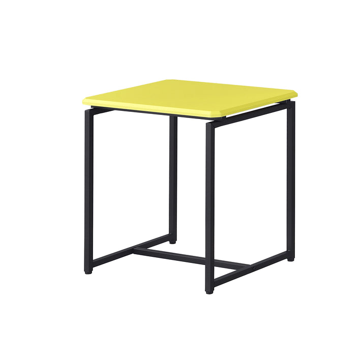 Giga GT 3-piece carbon fiber wrap coffee and end table set featuring sleek black finish and modern design in a living room setting.