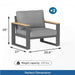 Giga all-weather patio armchair set with thick cushions, outdoor furniture for comfortable seating, set of two chairs.