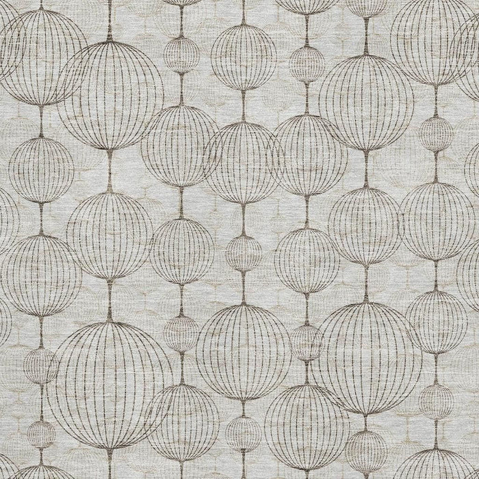 10' X 14' Geometric Washable Area Rug With UV Protection - Beige And Brown
