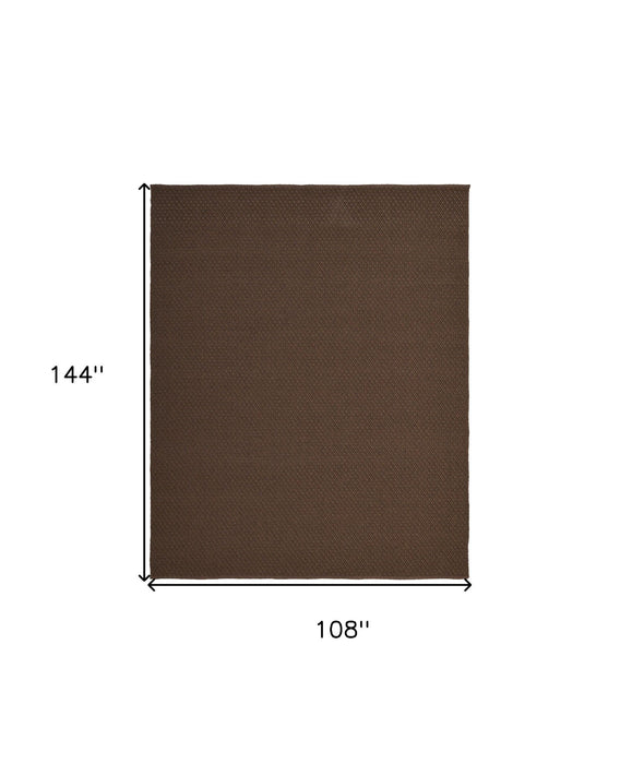 9' x 12' Hand Woven Area Rug - Brown