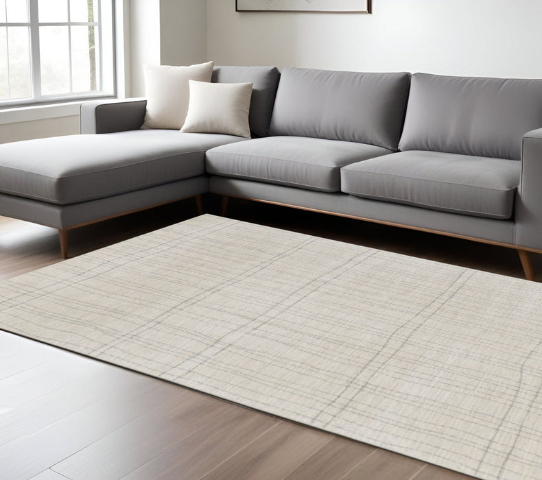 8' X 10' Abstract Polypropylene Material Area Rug - Gray