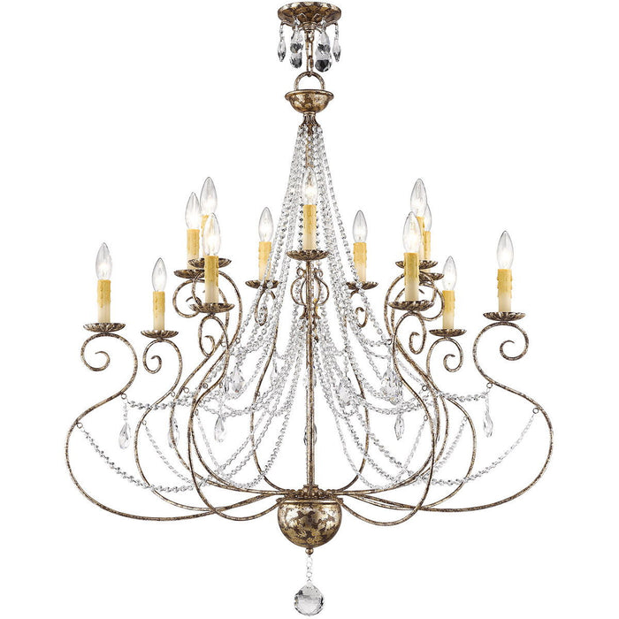 41" Multi Light Dimmable Chandelier With Shades - Bronze