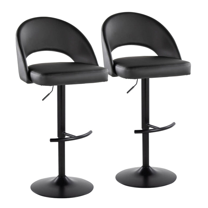 Renee - Adjustable Barstool (Set of 2) - Black Base