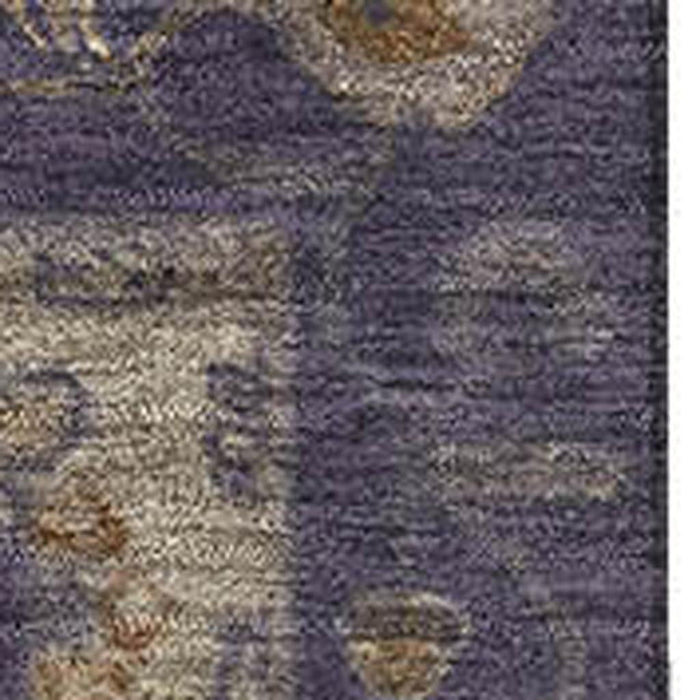 10' X 14' Oriental Washable Area Rug With UV Protection (716407) - Eggplant / Beige