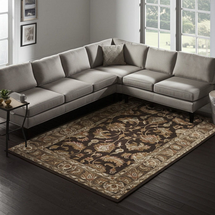 8' X 10' Oriental Hand Tufted Area Rug - Brown