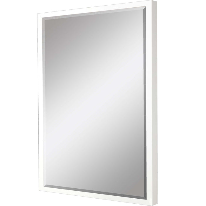 42" Solid Wood Framed Accent Mirror - White