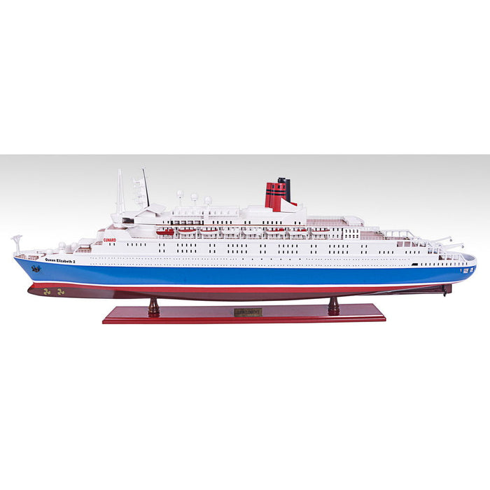 Hand Painted Model Boat (624245) - White / Blue
