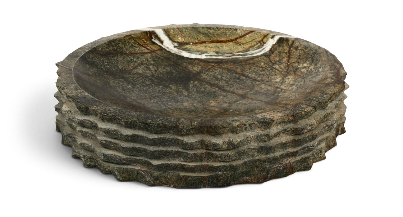 Marble bowl from Caesar collection by Meridian Furniture, featuring a smooth, polished genuine marble surface for elegant table setting.