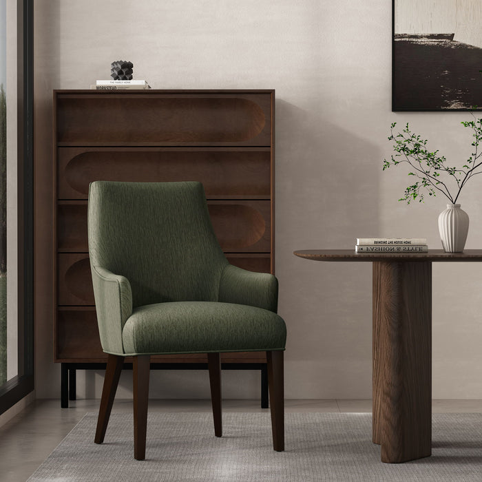 Manhattan Beever - Chenille Wood Armchair