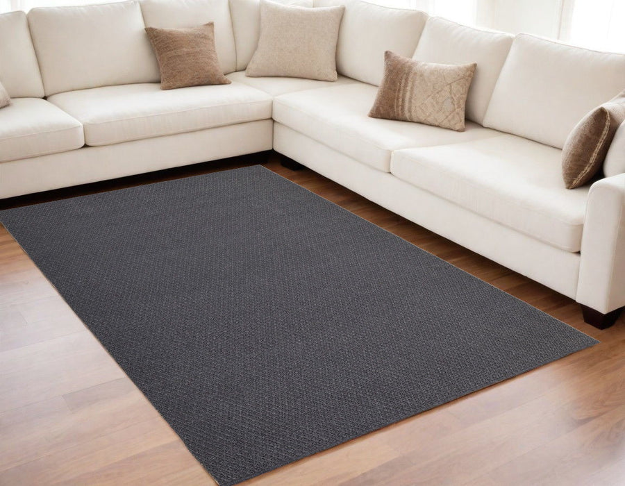 5' x 8' Hand Woven Polypropylene Area Rug - Gray