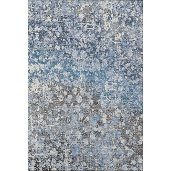 10' X 14' Abstract Washable Area Rug With UV Protection (718334) - Blue / Gray