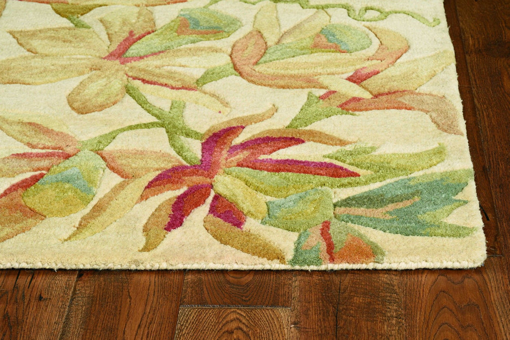 90" x 90" Wool Rug - Ivory