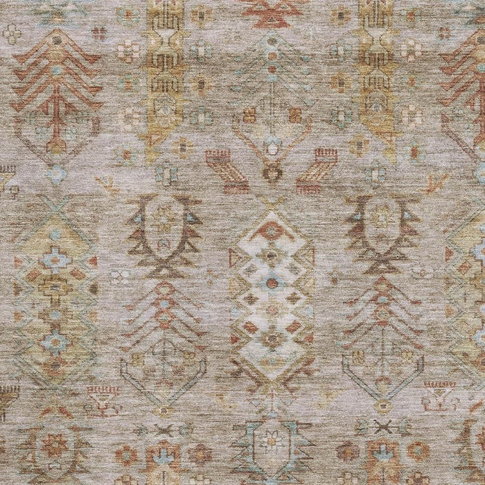 10' X 14' Southwestern Washable Area Rug With UV Protection (716449) - Beige / Brown