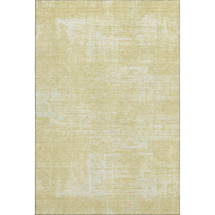 10' X 14' Abstract Washable Area Rug With UV Protection (667156) - Wheat / Ivory