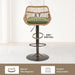 Set of two Giga modern swivel bar stools with adjustable height and footrest, featuring sleek seats and chrome bases.