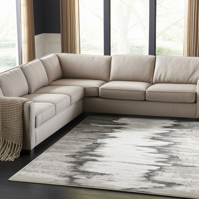 12' X 18' Abstract Area Rug - Gray
