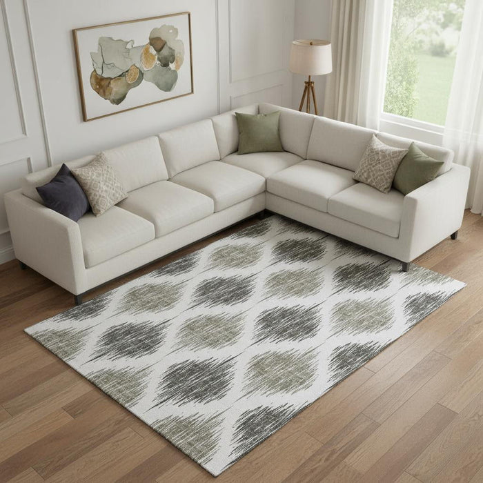10' X 14' Washable Area Rug With UV Protection (667509) - Taupe / Ivory