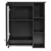 Giga modern 3-in-1 bathroom mirror cabinet with adjustable shelf and towel bar, featuring mirrored doors and sleek design.