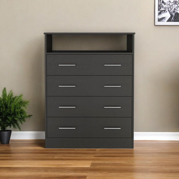 4 Drawer Dresser - Black