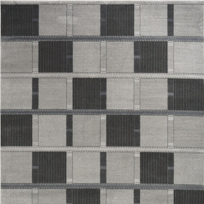 4' X 6' Geometric Area Rug (572504) - Black / Gray