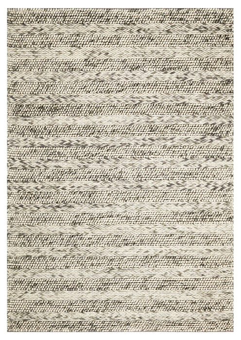 9' x 13' Hand Woven Knobby Stripes Indoor Area Rug - Gray Heather