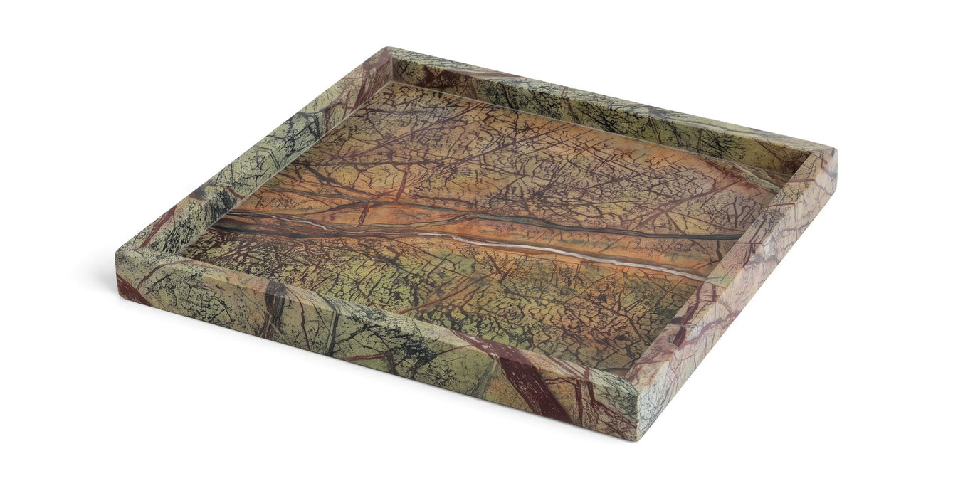 Michael genuine marble tray by Meridian Furniture, showcasing a sleek rectangular marble tray with polished surface and modern design.