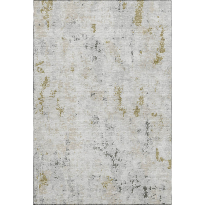 10' X 14' Abstract Washable Area Rug With UV Protection (700229) - Linen / Beige / Gray