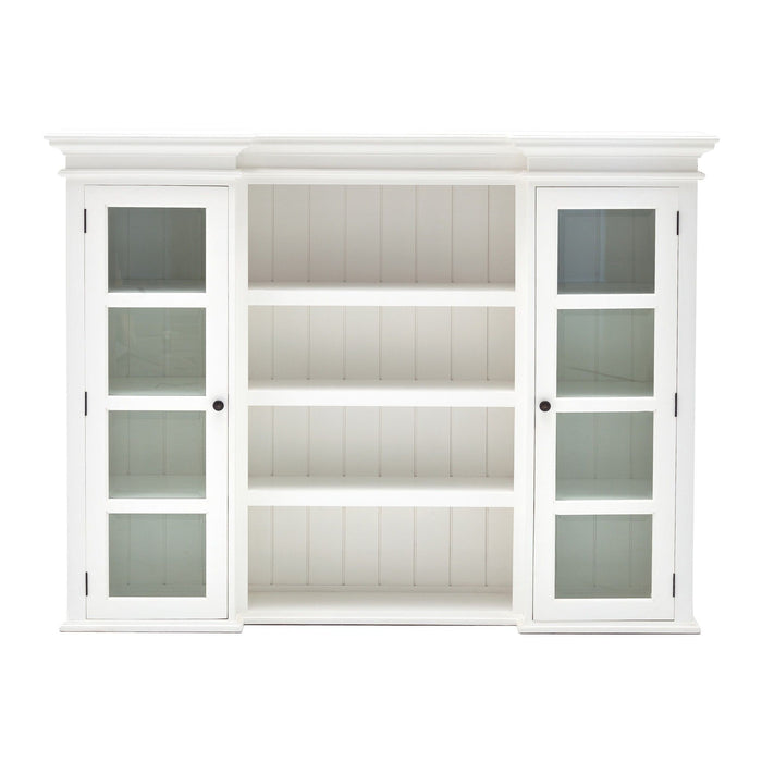 Bookcase With Doors Drawers Baskets - White