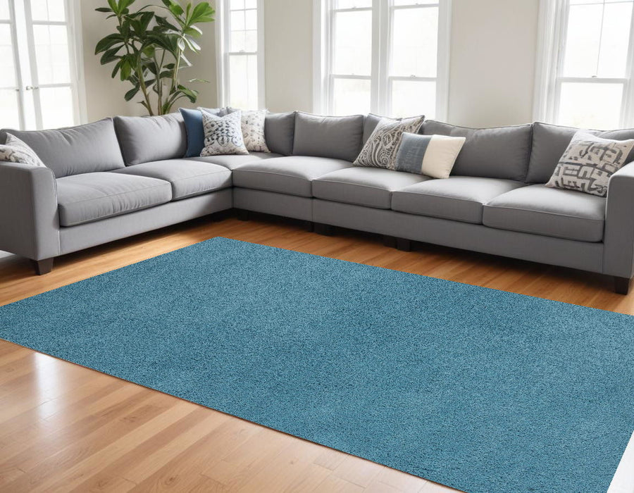 9' x 13' Hand Woven Area Rug - Blue