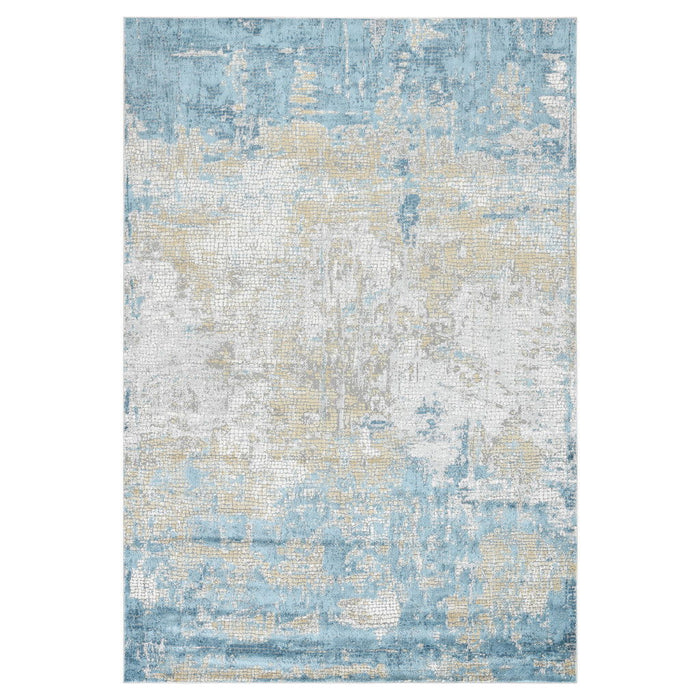 8' X 10' Abstract Area Rug - Gold