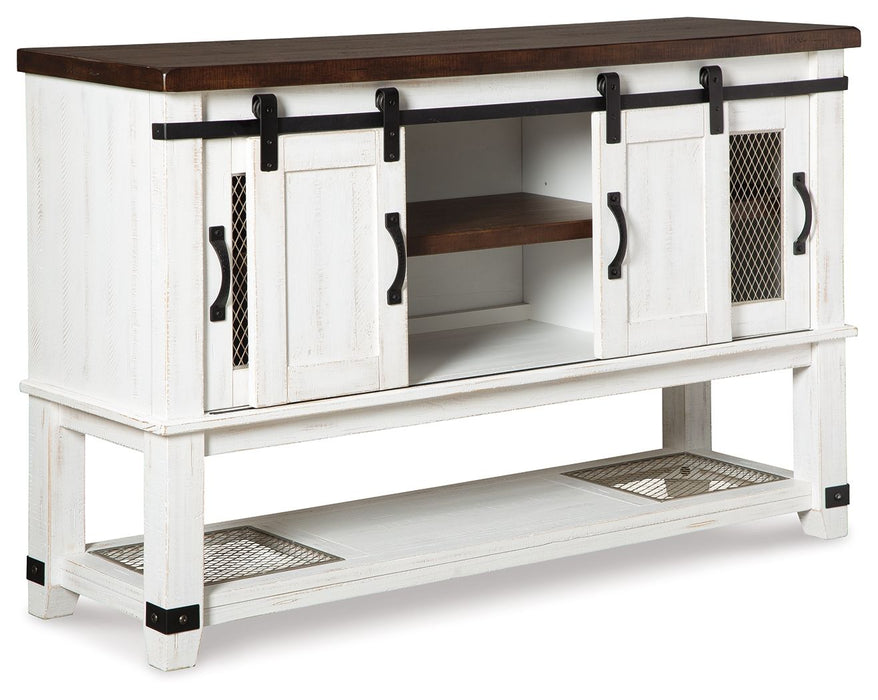 Valebeck - Dining Room Server - White / Brown